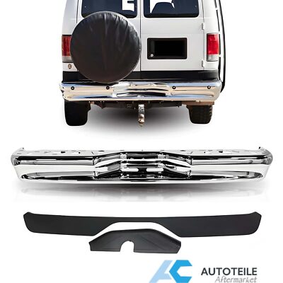 For 1992-2014 Ford Econoline Van E150 E250 E350 Rear Step Bumper Assembly Chrome