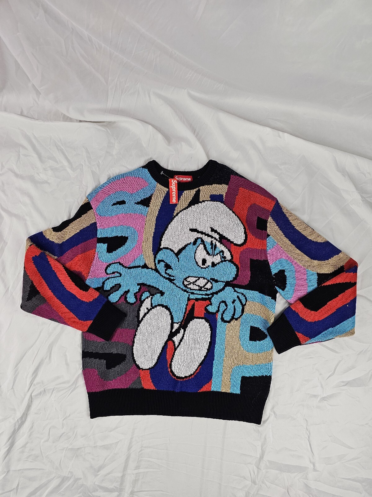 SUPREME SMURFS SWEATER BLACK | eBay