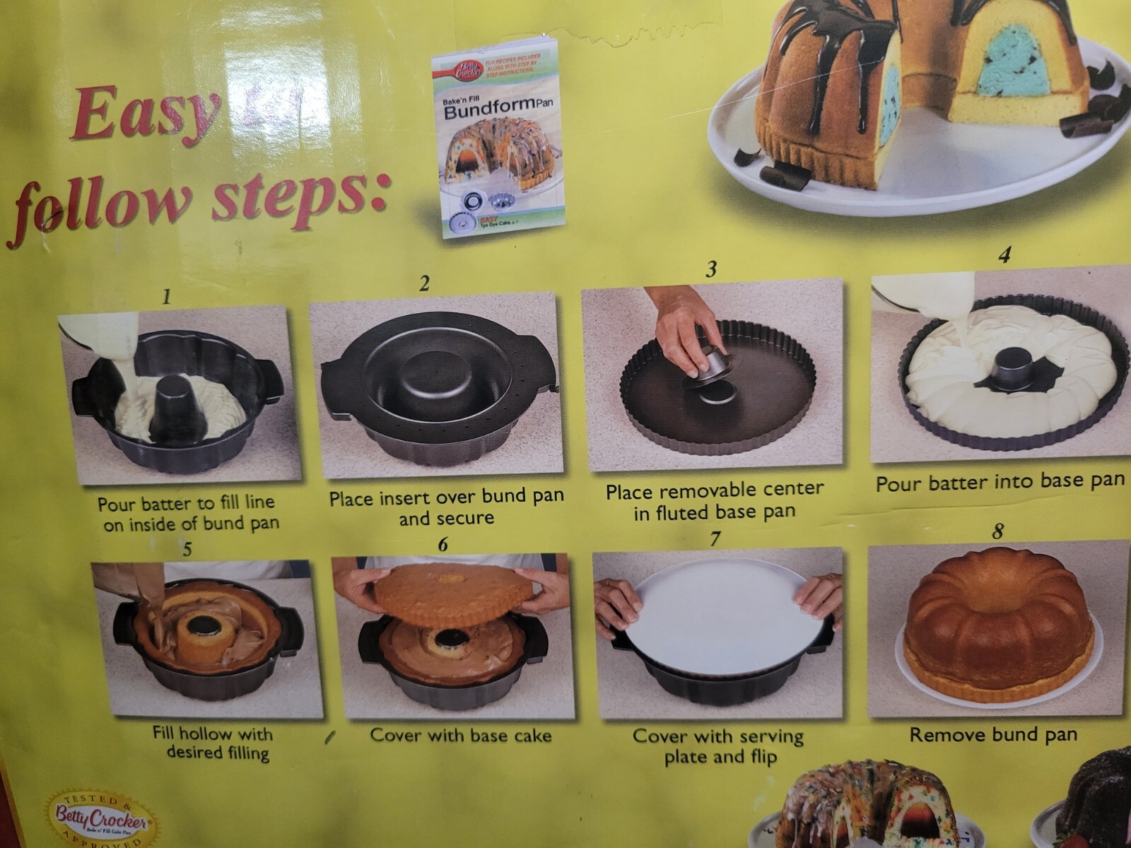 Betty Crocker Bake 'n Fill 4 Piece Bake Pan Set Custom Ice Cream Cakes