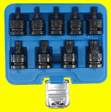 BGS 5486 Satz Torx Eins&auml;tze f&uuml;r Schlagschrauber Antrieb 12,5mm (1/2") 9 teilig