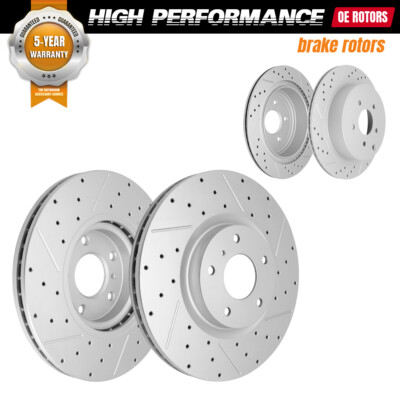 Front & Rear Drilled Rotors for Nissan Murano INFINITI M37 QX70 M56
