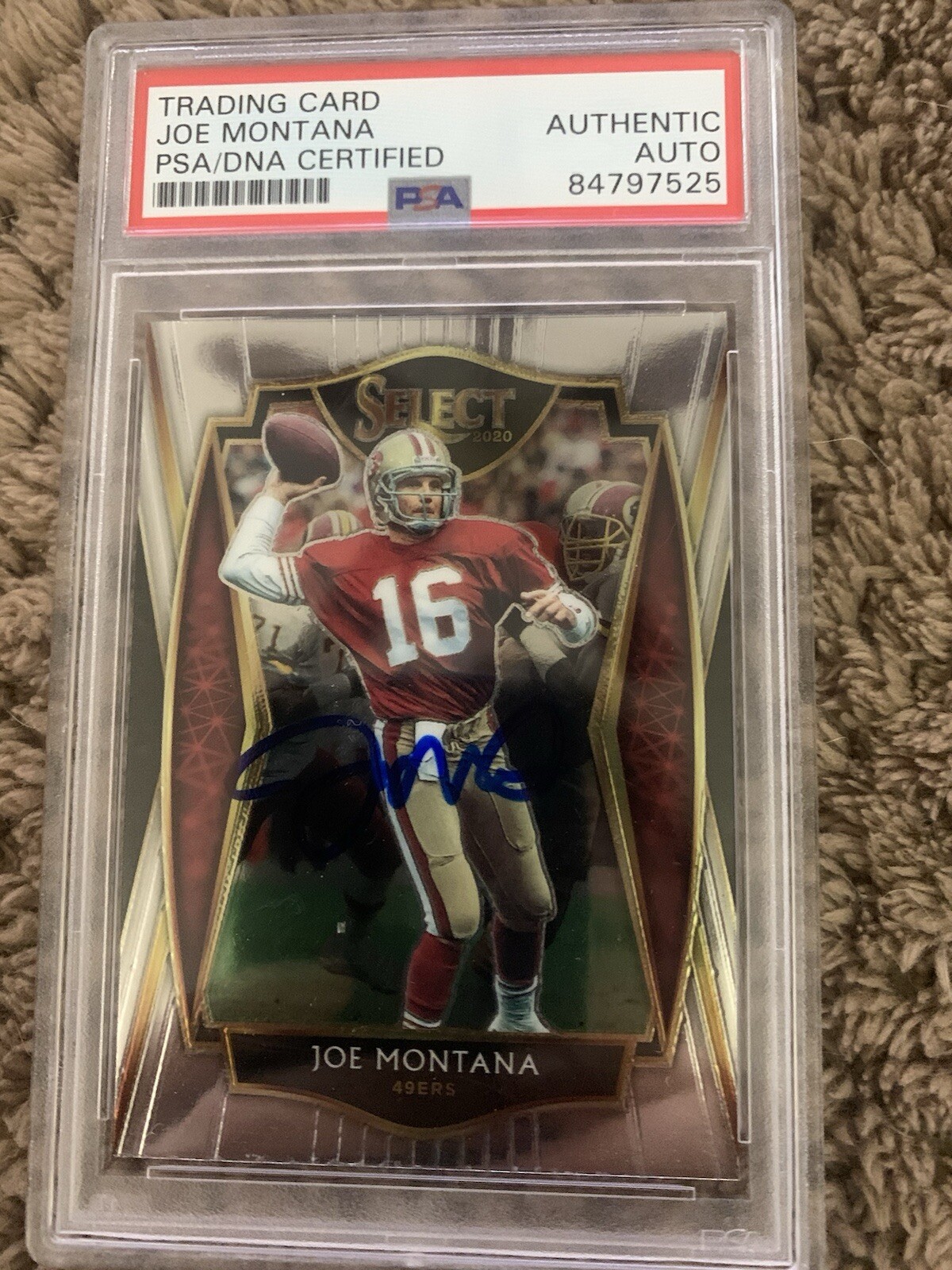 2020 Panini Select #118 Joe Montana Autograph PSA DNA Authentic Auto