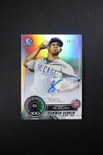 2018 Bowman Chrome Baseball Scouts' Top 100 #86 Adbert Alzolay Auto Card #/50