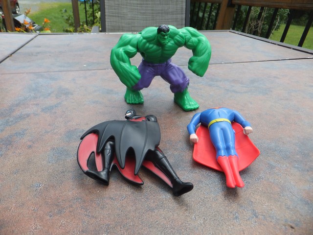 Marvel DC McDonalds Happy Meal Super Heroes Toys - (3) Batman, Superman & Hulk | eBay