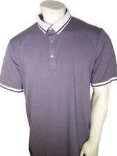 New TacVasen Tactical Large Heathered Purple/White Trim Poly/Spandex Polo Shirt