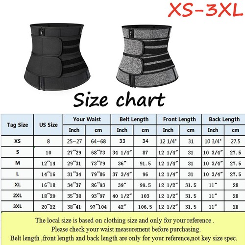 Women Shaper Sauna Sweat Belt for Waist Trainer Exercise Slimming Corset Girdle - Picture 18 of 20