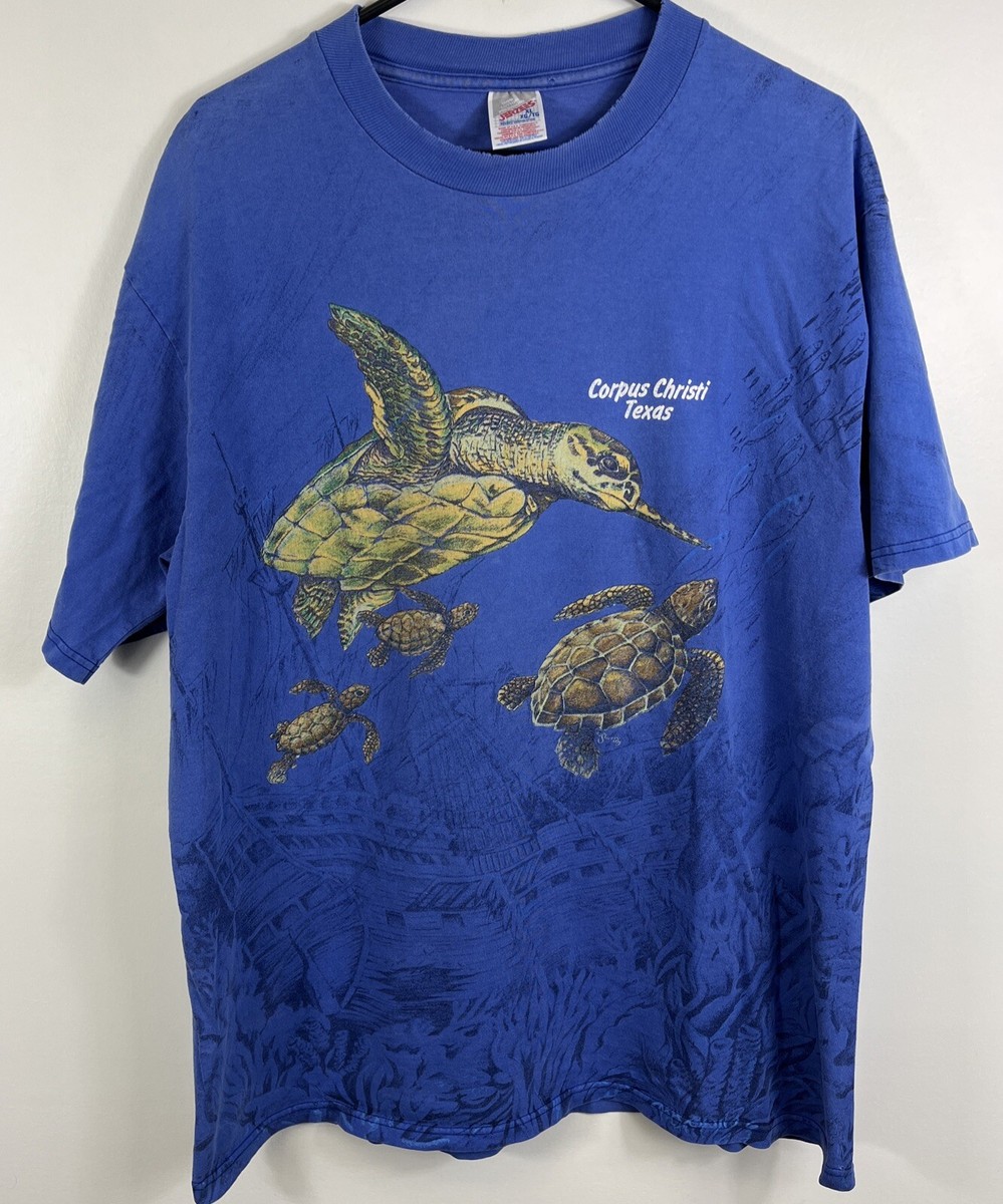 SEA - SEA vintage tシャツ RIE シー ヴィンテージ Vintage Sea Turtle Ocean Shipwreck T Shirt AOP 90s Corpus Christi