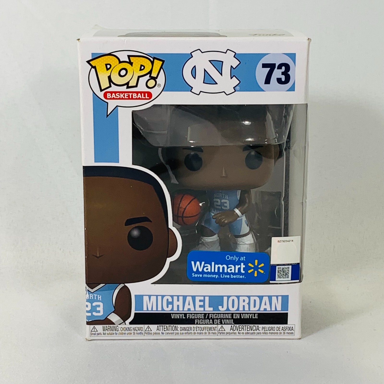 Michael Jordan Unc Jersey Pop! Basketball Figure #73 Walmart Exclusive