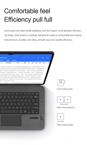 Per Samsung Galaxy Tab S9 Ultra 14,6" custodia tastiera e combinazione mouse wireless - Foto 6 di 10