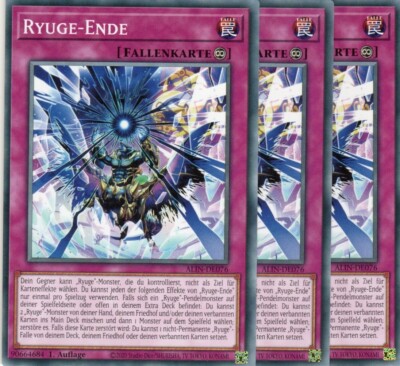 yugioh 3x Ryuge-Ende ALIN-DE076 Common 1Auflage Deutsch