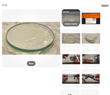 Stereo/inverted Microscope Stage Glass Round Plate. (100mm 6.1mm) 35095