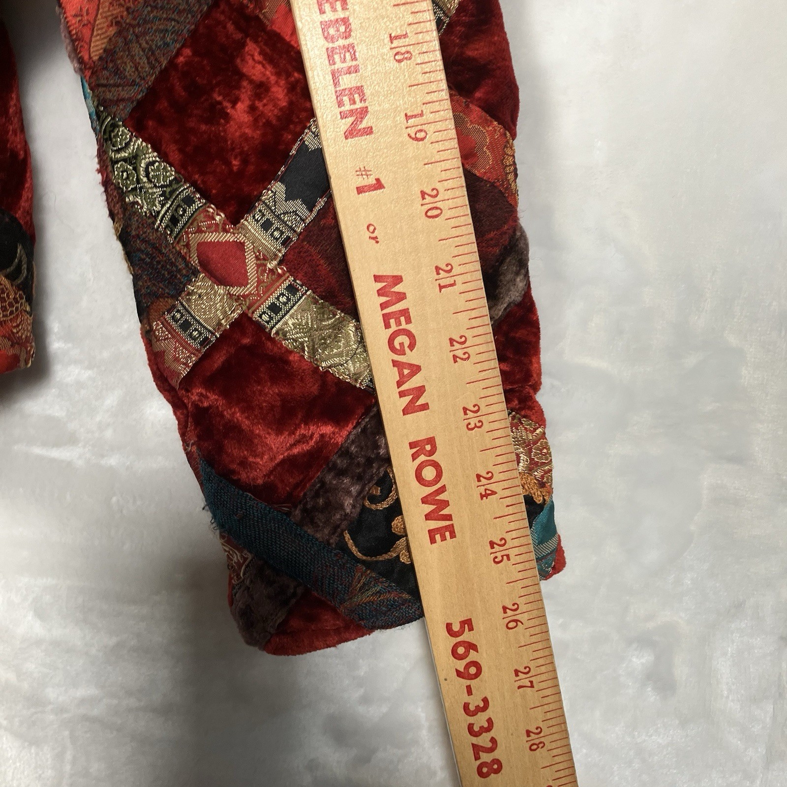 Coldwater Creek Patchwork Jacket Large Velvet Art… - image 12