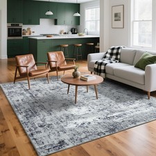 Living Room Rug 5x7 Grey Rug for Bedroom Washable Area Rugs for Dining Room N...