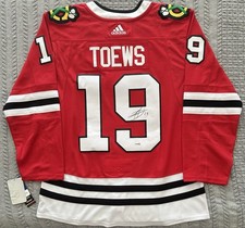 Jonathan Toews Signed Chicago Blackhawks Authentic NHL Adidas Jersey Size 52 JSA