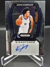 Justin Champagne Autographed RC #S-JCM  2024 Panini Prizm Draft Picks