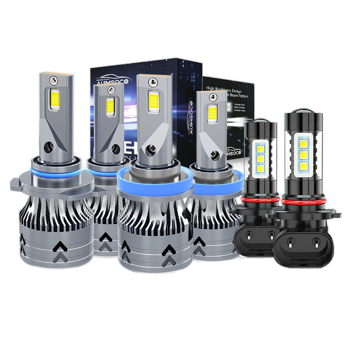 For Dodge Ram 3500 2009-2010 LED Headlight Kit + Fog Light Bulbs Combo 6x 6500K