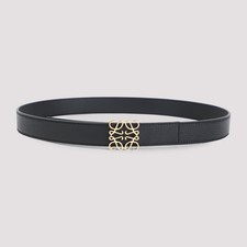 LOEWE Black Leather Belt New  Authentic