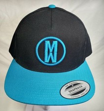 The Classics Yupoong Snapback Baseball Hat Cap Black Blue Teal Turquoise MW 