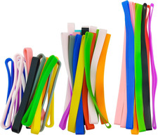 40pcs Silicone Rubber Bands Colorful Elastic Rubber Wrapping Bands Assorted C...