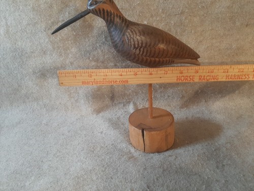 Señuelo de madera tallada para aves acuáticas arte popular gaitero? firmado Willlett - Imagen 3 de 15