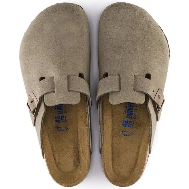 NEW W/BOX! Birkenstock Boston Suede Leather Soft Footbed Clog Shoes Taupe
Opens in a new window or t