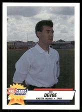 1993 Fleer ProCards Kinston Indians DAN DEVOE RC INDIANS TRAINER