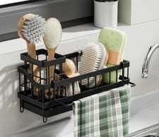 Stainless Steel Sink Organizer Drainage Racks Detachable Holder & tray 9.5"x3.5"