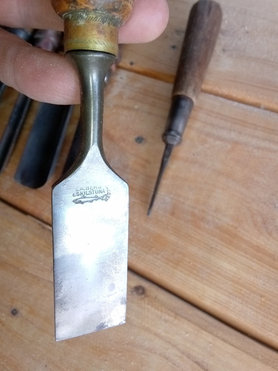 Vintage E A Berg Chisel - Eskilstuna Sweden + other Woodworking