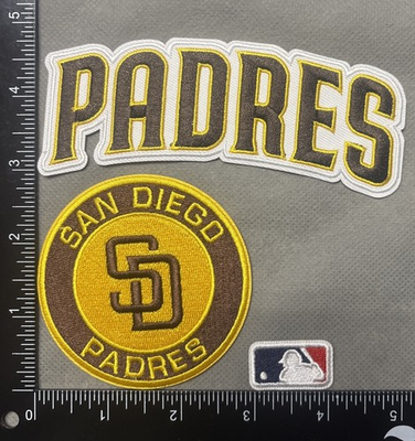 #ad SAN DIEGO PADRES LOT SET OF 3 MLB BASEBALL IRON ON PATCHES $6.99