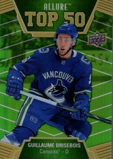 2019-20 Upper Deck Allure Top 50 Green Border #T5039 Guillaume Brisebois /50