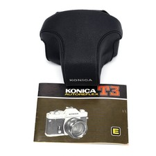 Konica Leather Fitted Case for AutoReflex Cameras with T3 Manual