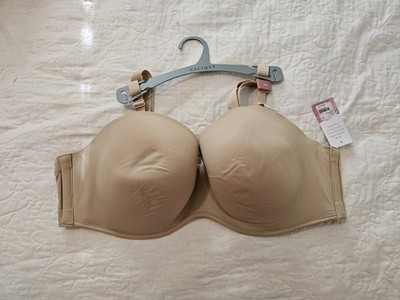 Cacique Women's Boost Multi-Way Strapless Bra 46C Tan NWT