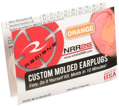 Custom Molded Earplugs, Orange