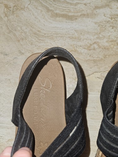 Skechers Luxe Foam Brie Women's size 9 Sandals Slingback Black - Picture 6 of 16