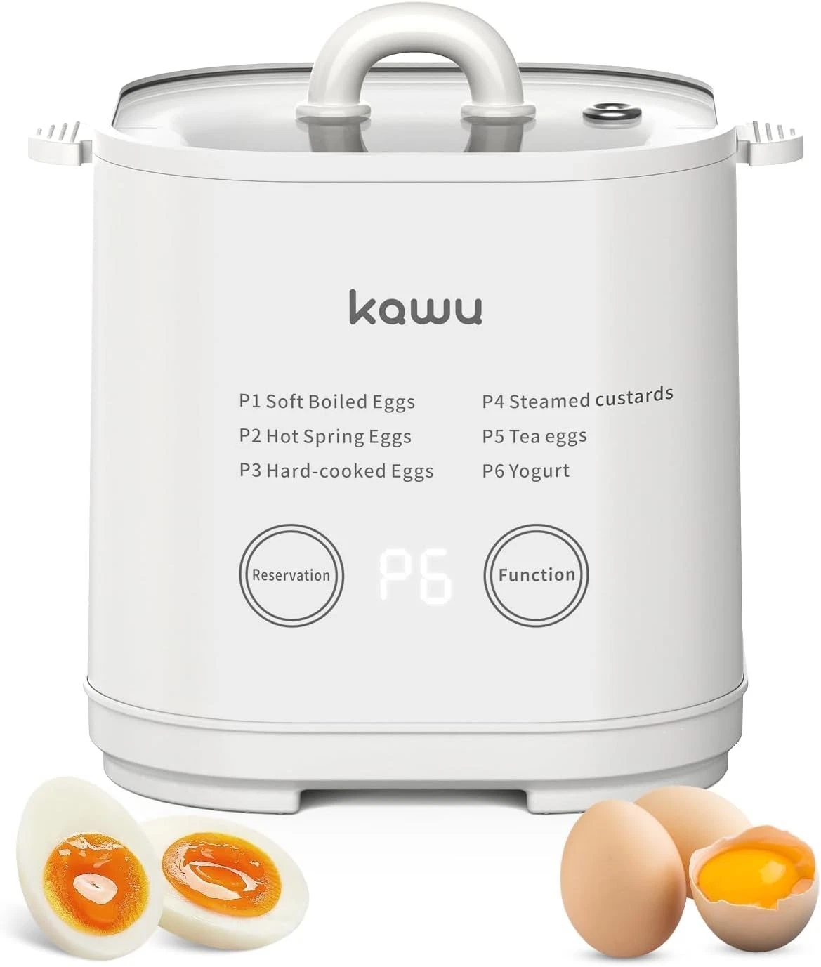 Egg Cooker, 6-in-1 Electric Rapid Egg Poacher for Hard Boiled Eggs, Yogurt, C...