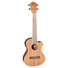 J&D TM-2 Ukulele Tenore Mogano Coperta Cutaway Finitura Naturale Pickup