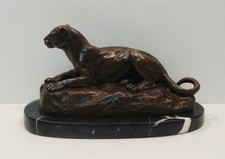 Statue Sculpture Panthere de Tunis Animalier Style Art Deco Style Art Nouveau Br