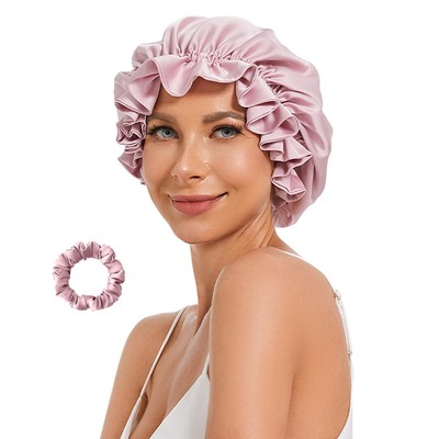 100% Mulberry Silk Bonnet for Sleeping Women, 22 Momme -6a Silk Hair Bonnet D...