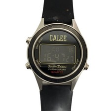 CALEE Quartz Digital Watch Rubber Black Unisex Used
