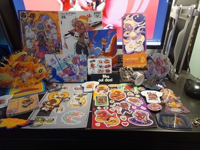 Frye Splatoon Merch Pack Aal Deal Zine Schlüsselanhänger Konvolut Pack Geschenk Keychain