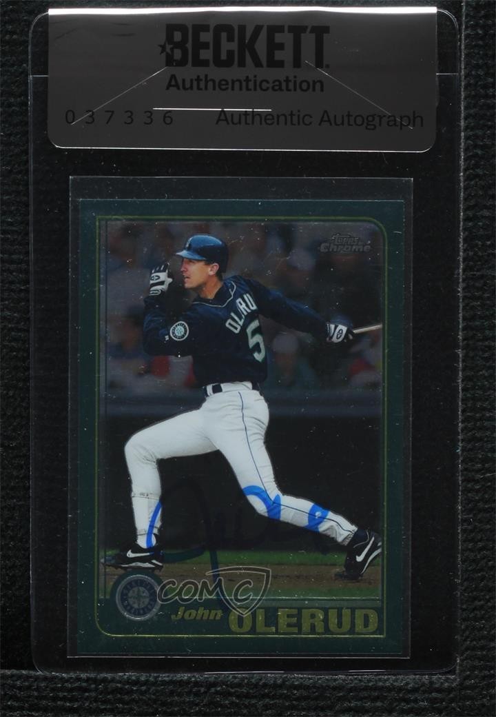 BAS 2001 Topps Chrome John Olerud #357 Seal of Authenticity Auto 3c7