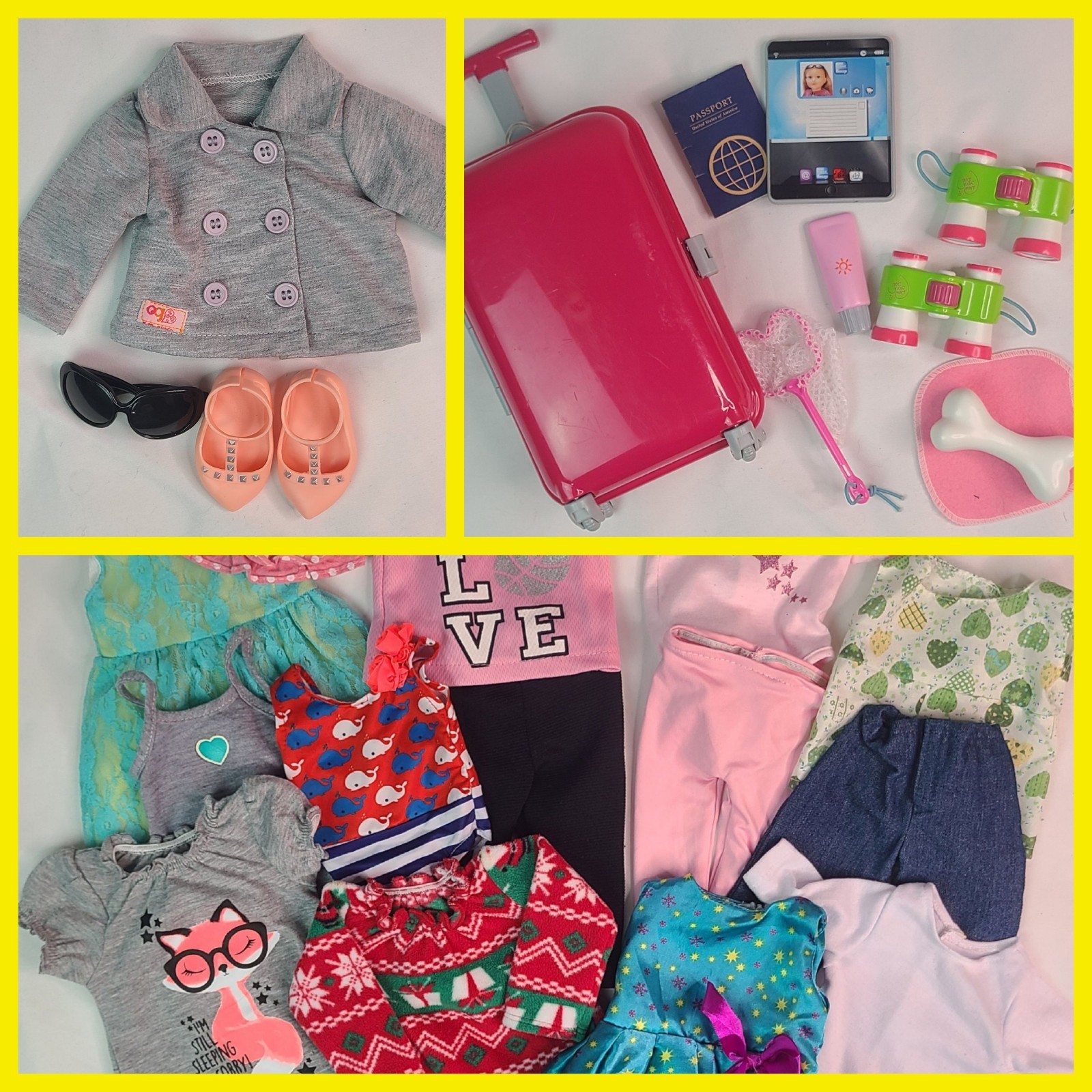 18 Inch Doll Accessories Clothing Suitcase Our Generation