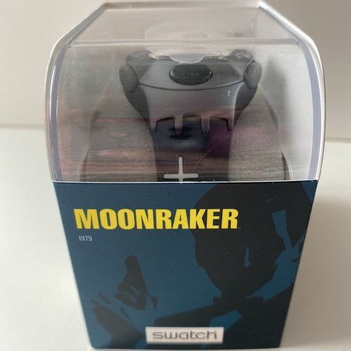 SWATCH WATCH YKA4000 JAMES BOND MOONRAKER BEAT ALUMINIUM WATCH VERY RARE W/BOX - Picture 10 of 13