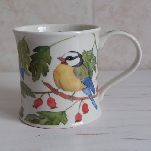 Dunoon Blaumeise Becher Feinsteinzeug Gartenvögel Emma Ball England Vogel H 8,5 cm