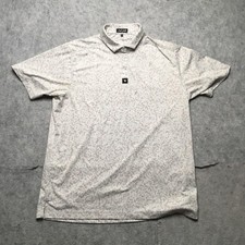 Bad Birdie Polo Shirt Mens XL Gray Camo Short Sleeve Performance Golf Stretch