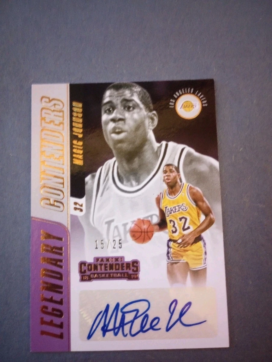 Panini Magic Johnson Basketball Autographed Sports Trading Cards