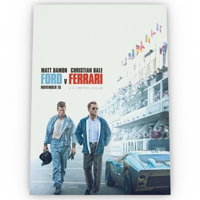 Ford v Ferrari Filmplakat Satin Hochwertig Archiv Atemberaubend A1 A2 A3
