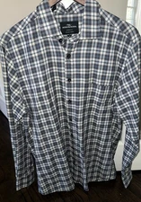 NWOT $198 Rodd & Gunn Parnell Blue Check Men Long Sleeve Sports Fit Shirt Medium