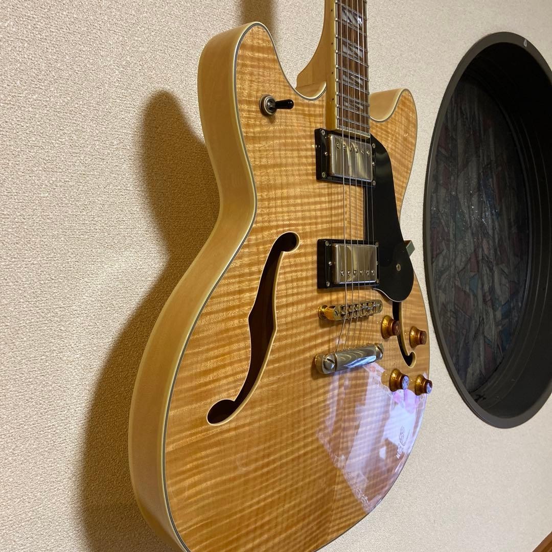 Washburn HB-35 NK Semi-Hollow Electric Guitar Natural Flame Maple