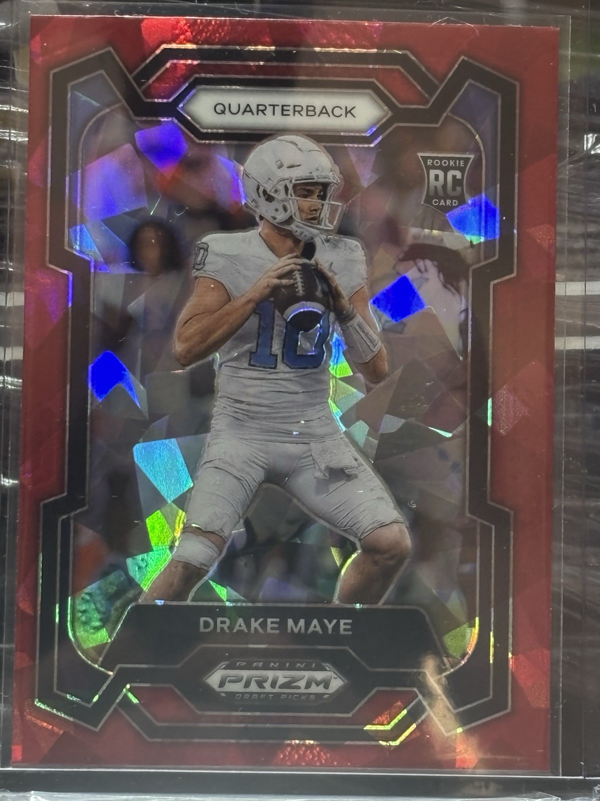 2024 Panini Prizm Draft Picks Red Ice Prizm Drake Maye #103 Rookie Football